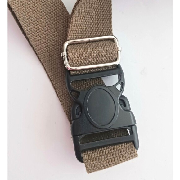 Birdy Khaki Canvas Waist Fanny Pack Unisex Multiple Zip Pockets - Picture 6 of 8